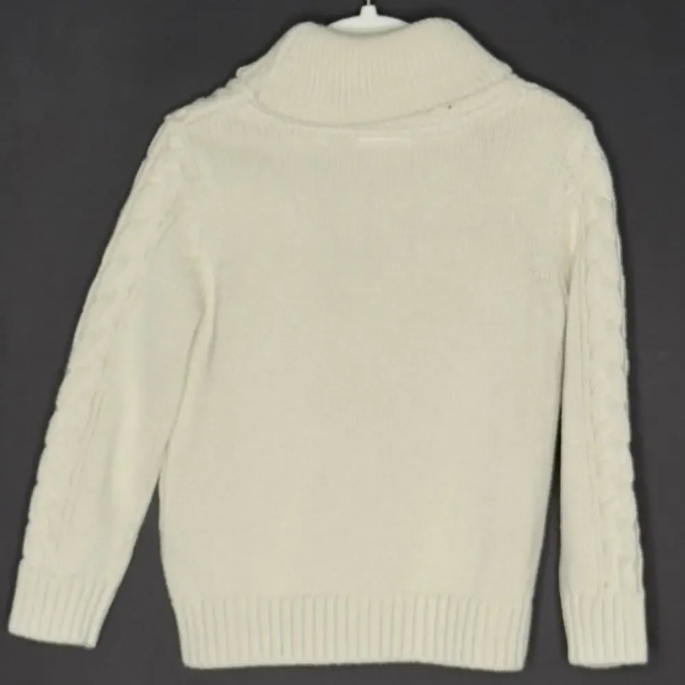 babyGap 2 Years Cable Knit Collared Sweater Cream Tan Shawl Grandpa